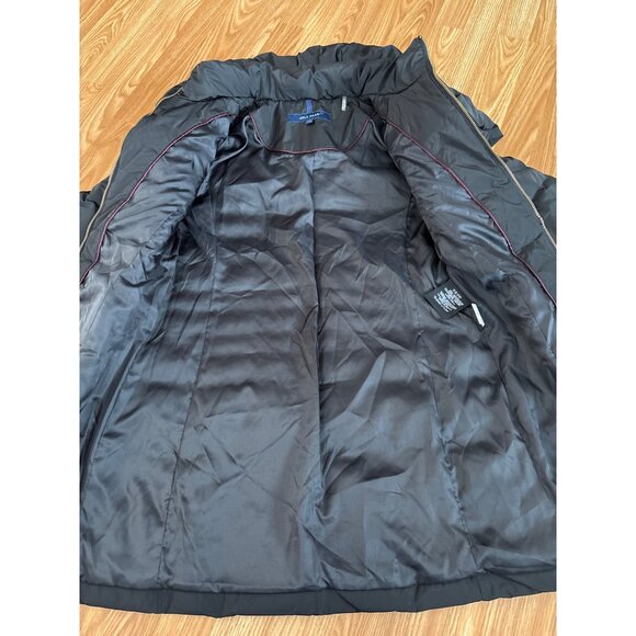 Cole Haan Coat Womens Med Black Puffer Quilted Down Zip Pockets Hooded - Picture 5 of 9